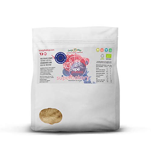 Energy Feelings Crepe proteica vegana ecológica - 500g | 100% libre de gluten | fácil de preparar | máxima calidad