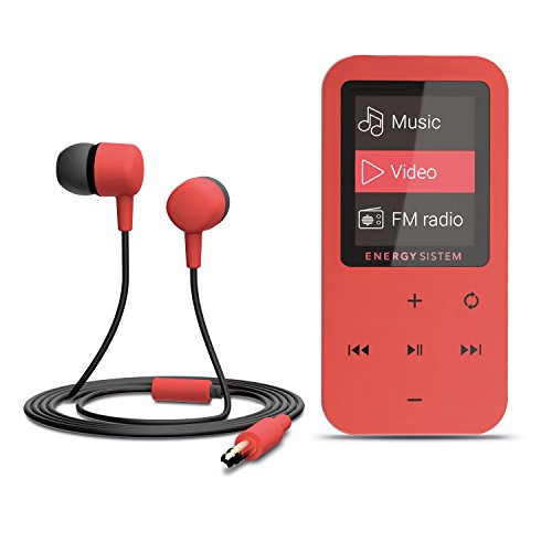 Energy Sistem MP4 Touch (8 GB, Panel Táctil, Radio FM y microSD) – Rojo Coral