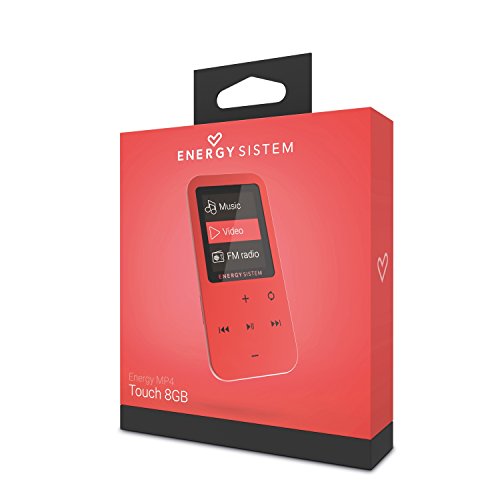 Energy Sistem MP4 Touch (8 GB, Panel Táctil, Radio FM y microSD) – Rojo Coral