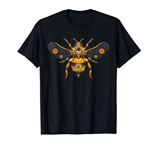 Engranajes mecánicos accionados por vapor Steampunk Bee Camiseta