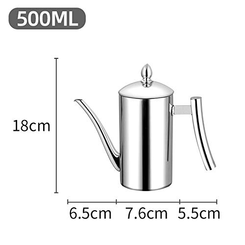 Engrasador De Boca Larga A Prueba De Aceite De Condimento De Salsa De Soja De Acero Inoxidable 500ml