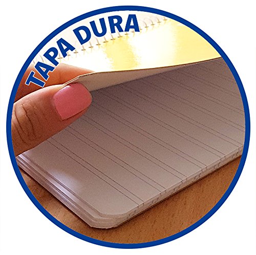 Enri 100430068 - Pack de 5 cuadernos espiral, tapa dura, Fº