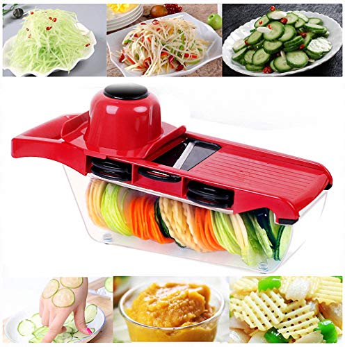 Ensalada de verduras 6 cuchillas Chopper- Cebolla Chopper Dicer-No More Tears-Food Chopper Chopper cocina cortador verduras Spiralizer Huevo máquina de cortar vegetal máquina de cortar queso Rallador