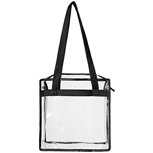 Eono by Amazon - Bolso de Mano Transparente Aprobado para Estadios, Estuches de Maquillaje Bolsa de Hombro Transparente Bolso de Maquillaje Neceser PVC Impermeable Organizador de Viaje