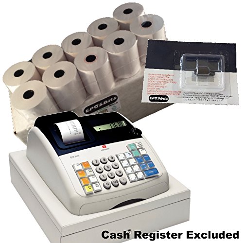 EPOSBITS® Brand 20 Rollos + 1x Tinta para Olivetti ECR7100 ECR 7100 Cash Register