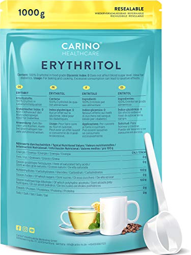 Erythritol polvo Sustituto del azúcar con cero calorías - 1kg