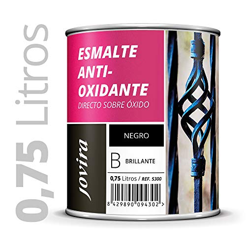 ESMALTE ANTIOXIDANTE DIRECTO SOBRE ÓXIDO BRILLANTE (750 ml, Negro)