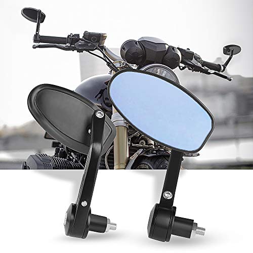 Espejos Retrovisores de Moto,7/8’’Retrovisores Moto Espejos Moto para Motocicleta Touring Cruiser Chopper Bicicleta-Azul