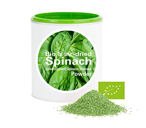 Espinaca en Polvo - rica en vitamina|biológico|vegano|crudo|pura nutrición|no aditivo|Good Nutritions|150g