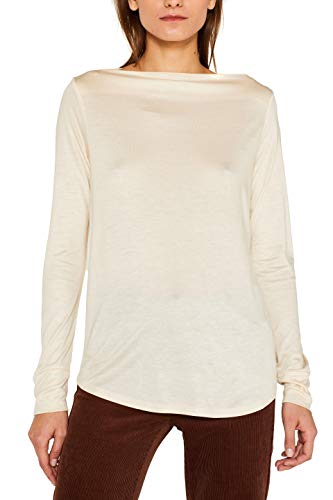 Esprit 109eo1k009 Camisa Manga Larga, Beige (Sand 285), Medium para Mujer