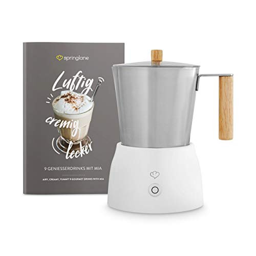 Espumador de leche electrico, Milk Frother 600W, 250ml Batidor/Calentador de leche, Acero Inoxidable, 4 Programas para leche fría o caliente, Apagado automático