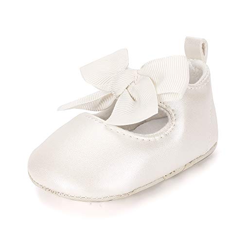 Estamico Zapatos Primeros Pasos bebé Ballet niñas Beige 0-6 Meses