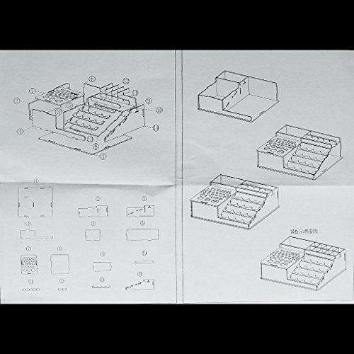 Estante de Madera de Almacenaje Titular de Botella de Pintura de Rack Modelo de Organizador - 225x266x67mm