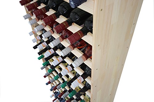 Estante de madera para botellas de vino para 91 botellas RW-3-91 172 x 72 x 26,5 repisa de madera para botellas de vino