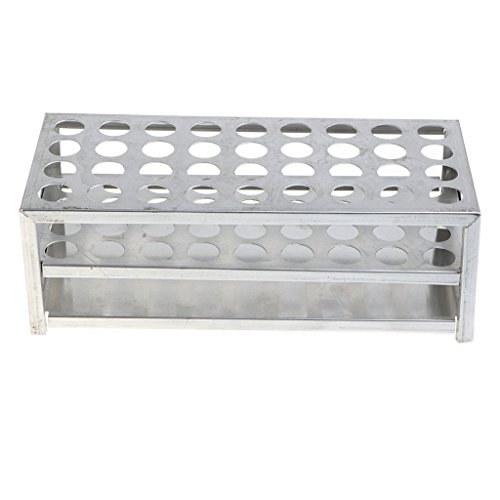 Estante de Tubo de Ensayo de Aluminio Soporte para Experimentos de Laboratorio con 36/40 Orificios en 3 Capas Almacenaje de Alimentos Bebidas - 15.5mm x 36 agujeros