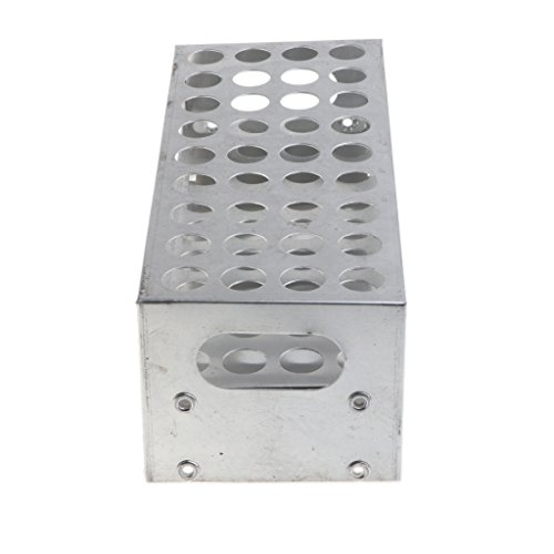 Estante de Tubo de Ensayo de Aluminio Soporte para Experimentos de Laboratorio con 36/40 Orificios en 3 Capas Almacenaje de Alimentos Bebidas - 15.5mm x 36 agujeros