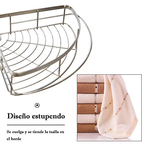 Estanterias de baño 110-310cm Estante de esquina telescópico para ducha 4 niveles, ABS + inoxidable