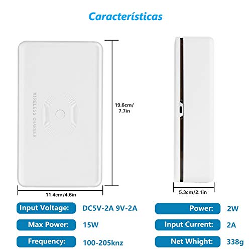 Esterilizadora UV-C con Ozono + Cargador inalámbrico Móvil Qi, esterilizar y desinfectar mascarillas y filtros PM2.5