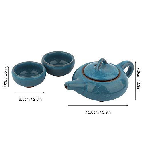 Estilo Tradicional chino Kung Fu Té Porcelana Tetera Taza Kit Hielo Agrietado Esmalte Colorido Porcelana Juego de té Juego de Regalo