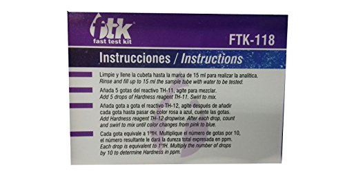 Estuche comparador Test kit dureza total agua