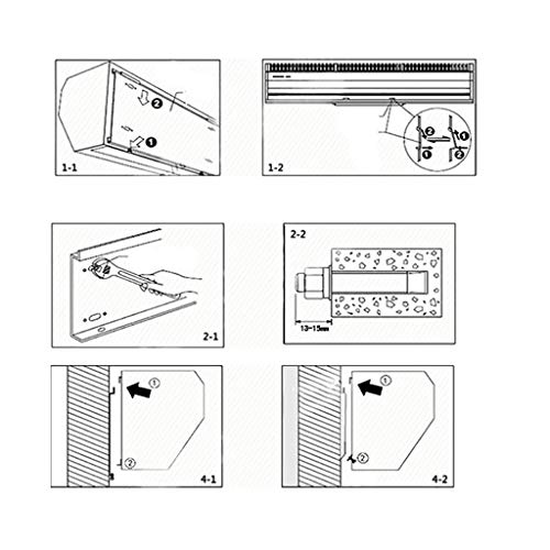 Estuche De Metal Acondicionador De La MáQuina De La Cortina De Aire,Ventilador Industrial De Pared con Control Remoto Silencio De Puerta Comercial Cortina De Aire Cortina De Viento con Cortina De Ai