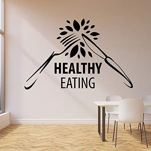 Etiqueta de la pared Dieta Nutrición Comida saludable Cuchillo de mesa Alimentos orgánicos Harina Etiqueta de la ventana Cocina Restaurante Art Deco Mural