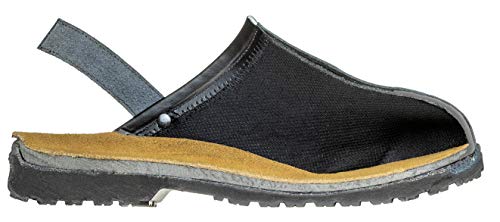 Euroroutier Basic Black, Zuecos Zapatos de Seguridad de Cuero Certificado CE EN ISO SB+A+E+FO+Sra (42)