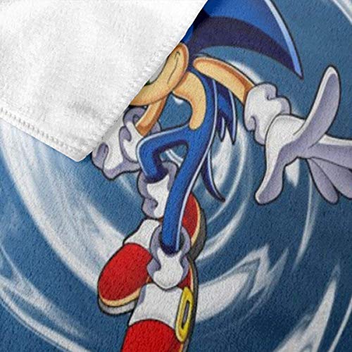 Ewtretr Toalla de Playa Sonic The Hedgehog 9 Beach Towels Ultra Absorbent Microfiber Bath Towel Picnic Mat for Men Women Kids