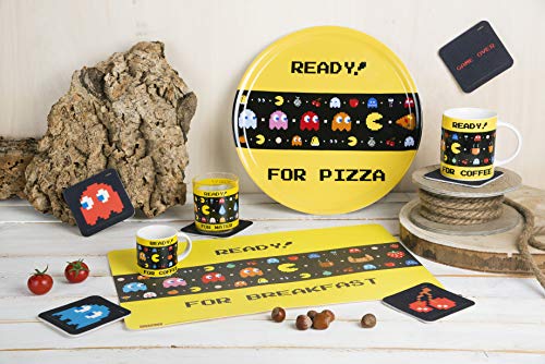 Excelsa Pacman - Plato para pizza, 31 cm, porcelana, multicolor