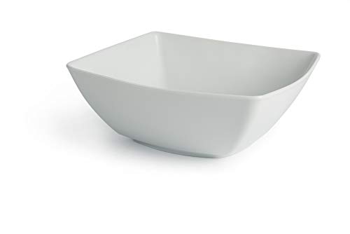 Excelsa White Home Ensaladera Cuadrada 23 x 23 cm, Porcelana, Color Blanco