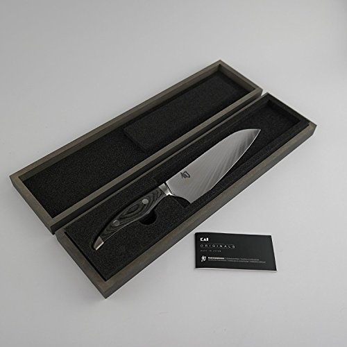 Exclusivo Kai Shun Nagare – Juego de cuchillos | compuesto de NDC-0700 (cuchillo de Office) + NDC-0702 (Santoku) | + tabla de cortar grande de madera de barril de 30 x 18 cm (roble) | VK: 638,- €