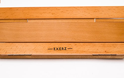 Exerz Soportes para Libros de Cocina/Soporte de Madera para Leer Libros de Cocina/Soporte para Recetario de Cocina Sostenedor para Libros - Ajustable/Ideal para Libros iPad Tabletas– 34 x 24 x 2 cm