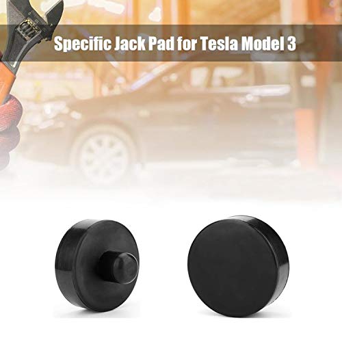 EXLECO (4 Piezas Almohadilla de Goma para Gato de Coche (Tesla Modelo 3) Almohadilla de Goma Universal para Automóviles/SUV