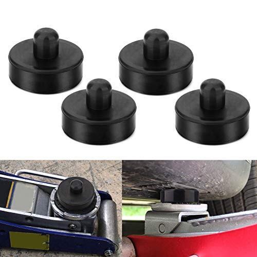 EXLECO (4 Piezas Almohadilla de Goma para Gato de Coche (Tesla Modelo 3) Almohadilla de Goma Universal para Automóviles/SUV