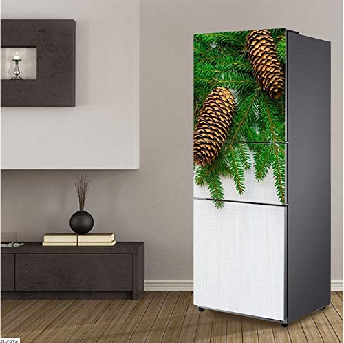 Extraíble 3d Frutas Verduras Autoadhesivo Lavavajillas Refrigerador Congelar Etiqueta Arte Nevera Puerta Cubierta Papel pintado DIY Refrigerador Renovación 60 * 150 cm