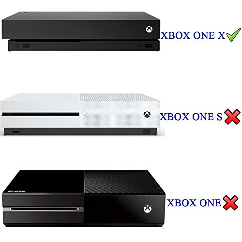 eXtremeRate Guardapolvo para Xbox one X Funda contra el polvo Cubierta Protectora Horizontal para la consola de Xbox one X Diseño de doble capa Corte preciso para puerto de cable de fácil acceso Negro