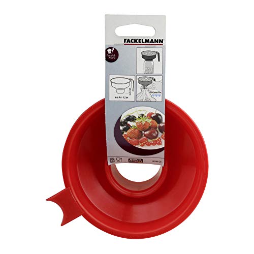 Fackelmann Food&More - Embudo conservas, polipropileno, Ø4,6-5,2x3,5cm. 1 ud - Rojo