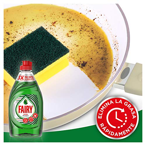 Fairy Ultra Poder Líquido Lavavajillas 10 x 450 ml Fórmula Efectiva que Deja los Platos Relucientes, Óptimo Poder Antigrasa