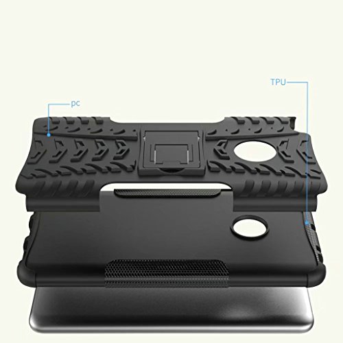 FaLiAng XiaoMi Mi MAX 2 Funda, 2in1 Armadura Combinación A Prueba de Choques Heavy Duty Escudo Cáscara Dura para XiaoMi Mi MAX 2 (Negro)