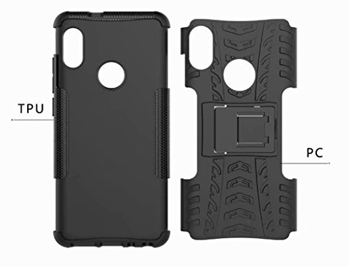 FaLiAng XiaoMi RedMi Note 5 (6,0inch) Funda, 2in1 Armadura Combinación A Prueba de Choques Heavy Duty Escudo Cáscara Dura para XiaoMi RedMi Note 5 (6,0inch) (Negro)