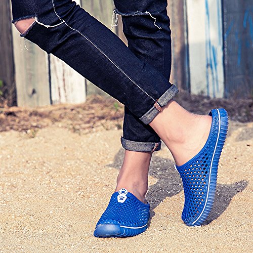 Fannyfuny_Zapatos Hombres Zuecos Hombre Zuecos para Unisexo Zapatillas de Trabajo Zapatos Mujeres Sandalias Verano Malla Ponerse Zapatillas Antideslizante Playa para Caminar Enfermería Zapatos 36-45