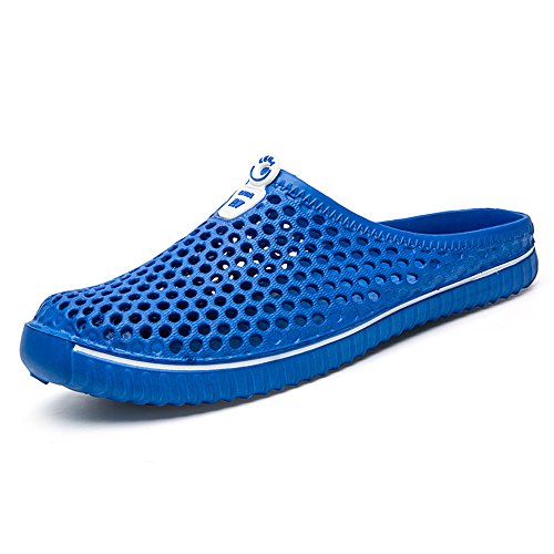 Fannyfuny_Zapatos Hombres Zuecos Hombre Zuecos para Unisexo Zapatillas de Trabajo Zapatos Mujeres Sandalias Verano Malla Ponerse Zapatillas Antideslizante Playa para Caminar Enfermería Zapatos 36-45