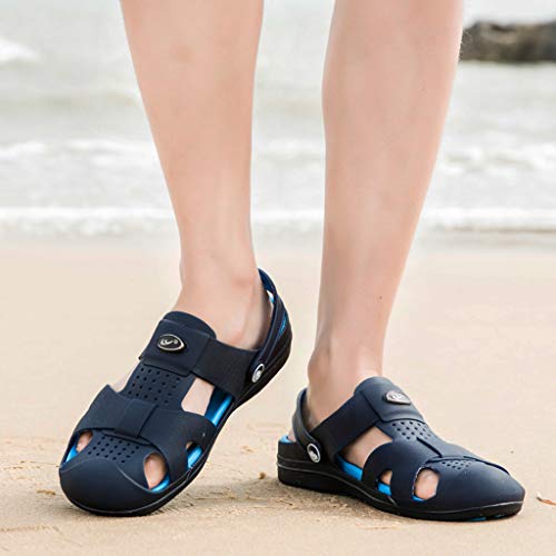 Fannyfuny_Zapatos Hombres Zuecos Hombre Zuecos para Unisexo Zapatillas de Trabajo Zapatos Mujeres Sandalias Verano Zuecos Hombre Playa Piscina Flor Ancho Sandalias de Punta Descubierta