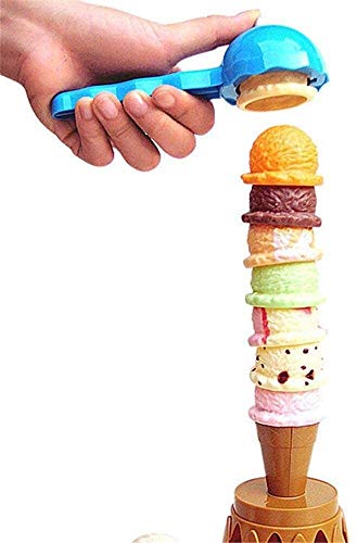 FANPING Helado de apilamiento Juego, Equilibrio de la Torre del Juego Conjunto de Juguete Gran Juego Educativo del Cono de Helado Postres Torre de Alimentos Juegos de imaginación Juguete for niños