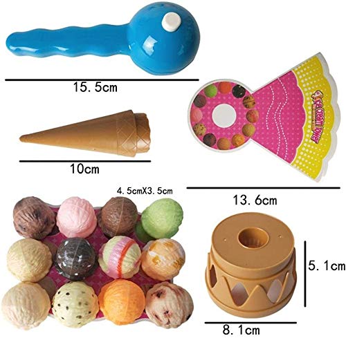 FANPING Helado de apilamiento Juego, Equilibrio de la Torre del Juego Conjunto de Juguete Gran Juego Educativo del Cono de Helado Postres Torre de Alimentos Juegos de imaginación Juguete for niños