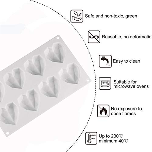 Fansu 1 Pieza Molde de Silicona para Bizcocho Chocolate Donut Fondant Galletas Pasteles Bagels Muffins, Antiadherente, Resistente al Calor, para Horno y Microondas (D)