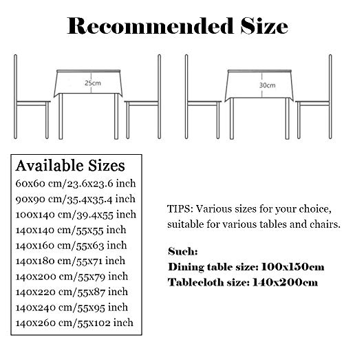 Fansu Manteles de Mesa Rectangular para Decorar, Impermeable Antimanchas Comedor Cuadrada Plantas Tropicales de Impresión Manteles para Cocina/Cena/Picnic Decoración (Colorida Urraca,100x140cm)