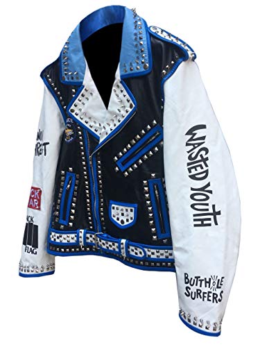 Fashion_First - Chaqueta - para Hombre Tricolor Studded Jacket XS
