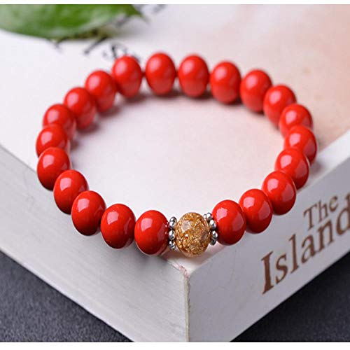 FASHLOVE 2PCS Simple Moda 8mm Pulsera de Arena Zhu, un centenar de Conjunto de características de Estilo Nacional Pulsera Adecuada para Enviar Amigos, Amigos, compañeros de Clase, Familia