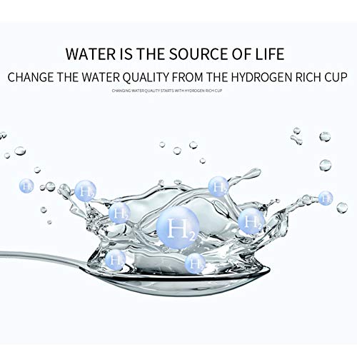 Fbestbei Generador de Agua de hidrógeno PE y PEM 300ml Alto H2O y ORP Botella de ionizador de Agua Anti-oxidación del generador de hidrógeno con Escape de ozono de Cloro Residual